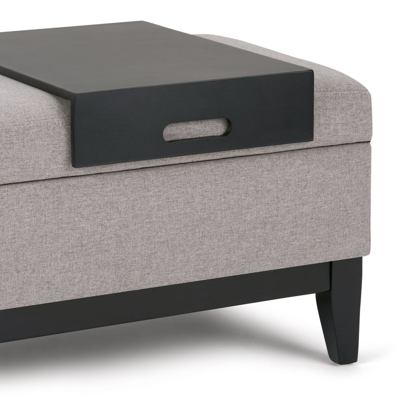 Oregon - Contemporary Storage Ottoman Bench With Tray - R&R Furniture Gallery (Fountain Valley, CA)