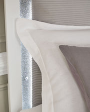 Maeling - King Upholstered Panel Bed - White - R&R Furniture Gallery (Fountain Valley, CA)