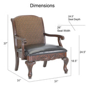 Lucille - Arm Chair - Brown - R&R Furniture Gallery (Fountain Valley, CA)