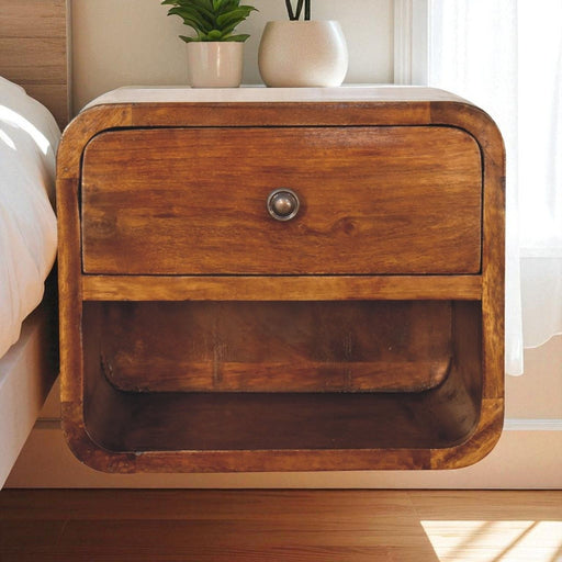 Curve Upper Slot Floating Nightstand - R&R Furniture Gallery (Fountain Valley, CA)