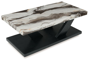 Cendill - Occasional Table Set (Set of 3) - Dark Brown / White / Black - R&R Furniture Gallery (Fountain Valley, CA)