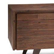 Lowry - TV Media Stand - Distressed Charcoal Brown - R&R Furniture Gallery (Fountain Valley, CA)