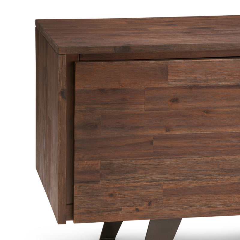 Lowry - TV Media Stand - Distressed Charcoal Brown - R&R Furniture Gallery (Fountain Valley, CA)