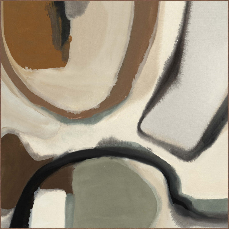 Neutral Swirls - 48" x 48" Painting Art By Buddy Whitlock - Beige / Green - R&R Furniture Gallery (Fountain Valley, CA)