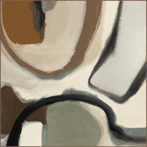 Neutral Swirls - 48" x 48" Painting Art By Buddy Whitlock - Beige / Green - R&R Furniture Gallery (Fountain Valley, CA)