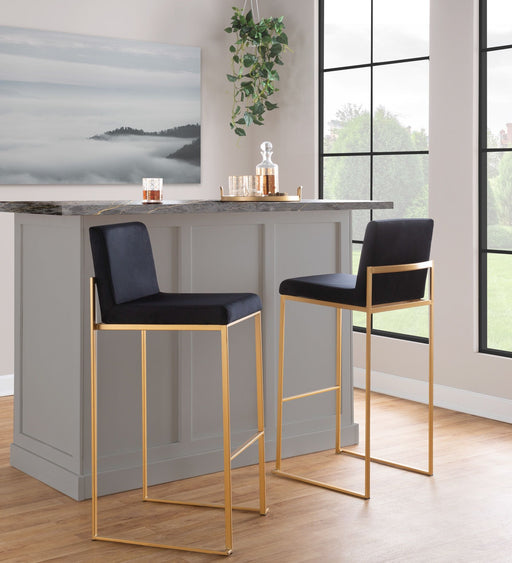 Lumi Source Fuji high back barstool from contemporary design stool set, featuring a sleek modern look and comfortable seating.
