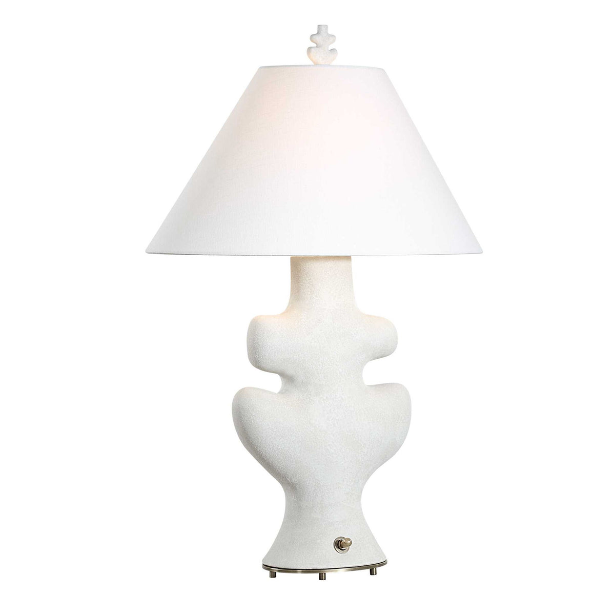 Frosted Leaf - Table Lamp - White