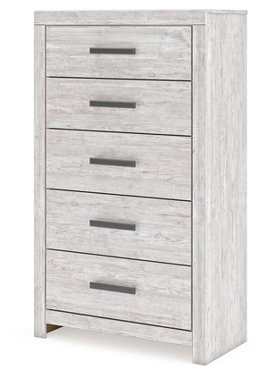 Cayboni - Five Drawer Chest - Whitewash - R&R Furniture Gallery (Fountain Valley, CA)