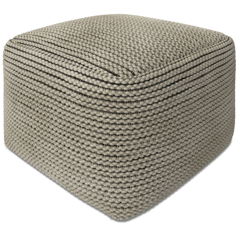 Eastmont - Outdoor / Indoor Pouf - Cream - R&R Furniture Gallery (Fountain Valley, CA)