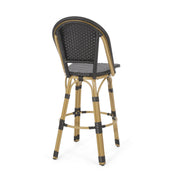 Outdoor Rattan And Aluminum French Barstools (Set of 2) - R&R Furniture Gallery (Fountain Valley, CA)