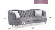 Glory Furniture Jewel stationary sofa with plush cushions and modern design, ideal for stylish living room seating.