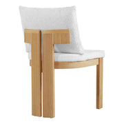 Set of two Noble House indoor dining chairs with wooden legs and cushioned seats, ideal for modern kitchen or dining room.
