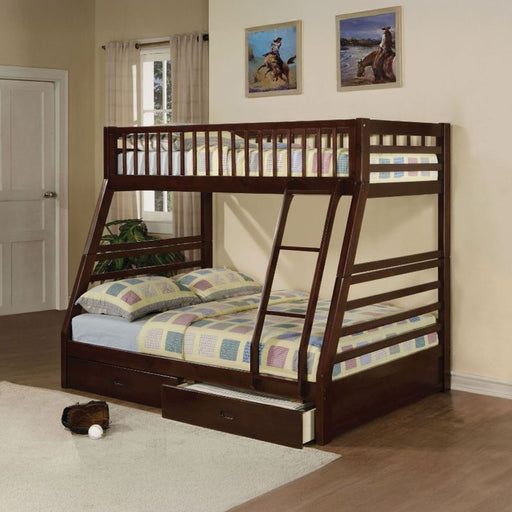 Jason - Twin Over Full Bunk Bed - Espresso - R&R Furniture Gallery (Fountain Valley, CA)