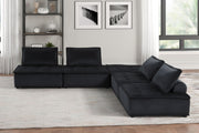 Lilola Home Anna stylish sectional sofa with matching ottoman, stationary sectional with plush cushions and modern design.