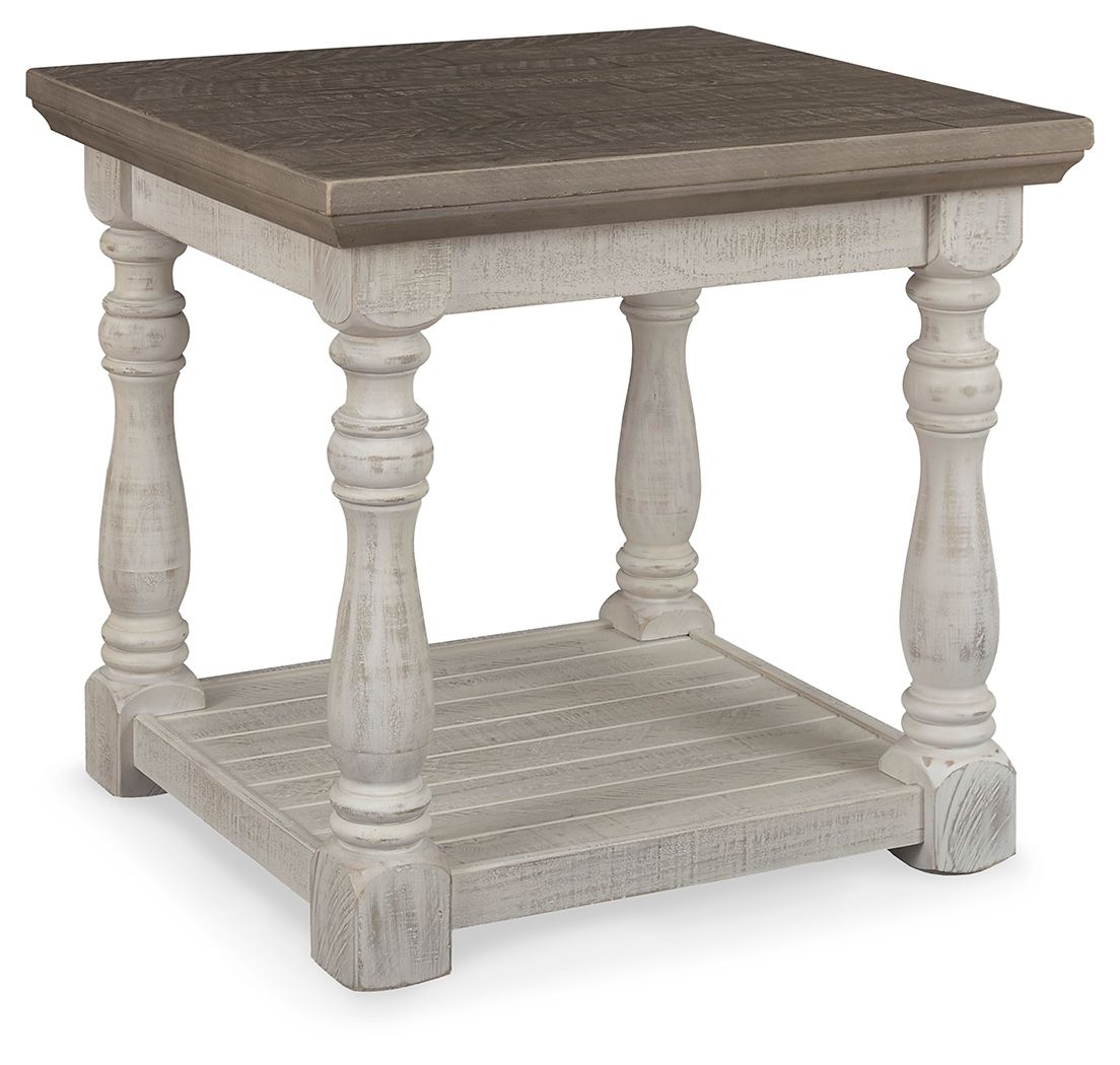 Havalance - Rectangular End Table - Gray / White - R&R Furniture Gallery (Fountain Valley, CA)