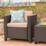 Stylish Outdoor Club Chair With Weather Resistant Cushions - R&R Furniture Gallery (Fountain Valley, CA)