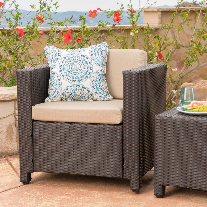 Stylish Outdoor Club Chair With Weather Resistant Cushions - R&R Furniture Gallery (Fountain Valley, CA)