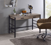 Disho - Writing Desk With USB - Light Weathered Oak & Black - R&R Furniture Gallery (Fountain Valley, CA)