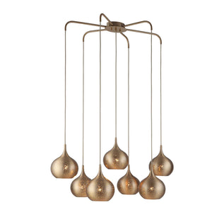 Golden Onion - 7 Light Chandelier - Brass / Gold