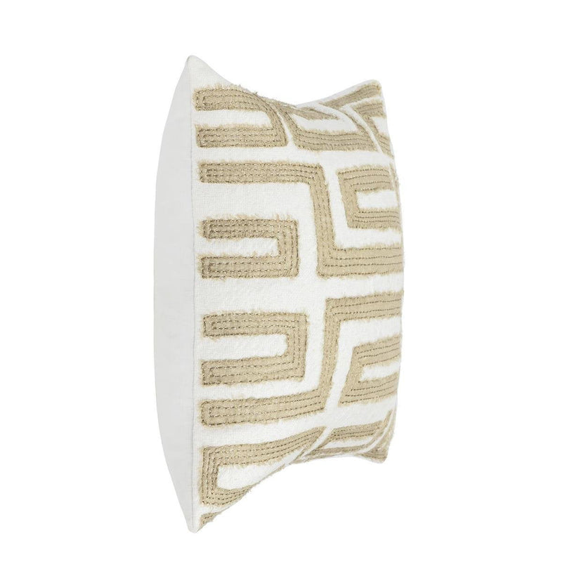Villa Classics - Mateo 22" x 22" Pillow - Metallic Gold / Ivory