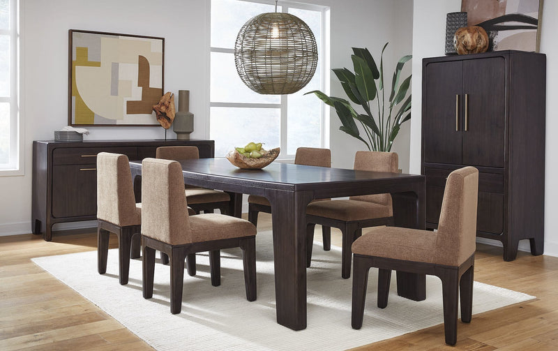 Zamba Four Door One Drawer Acacia Bar Cabinet in Jaguar