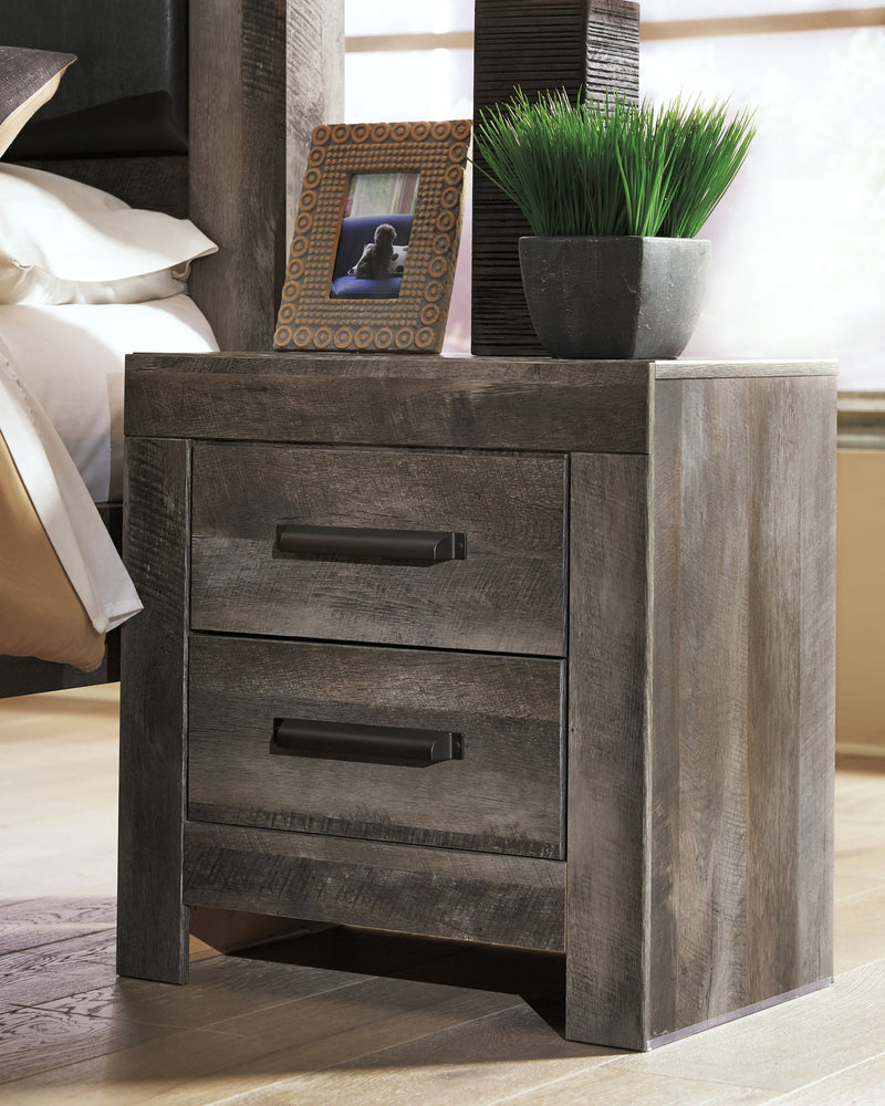 Wynnlow - Two Drawer Night Stand - Gray - R&R Furniture Gallery (Fountain Valley, CA)