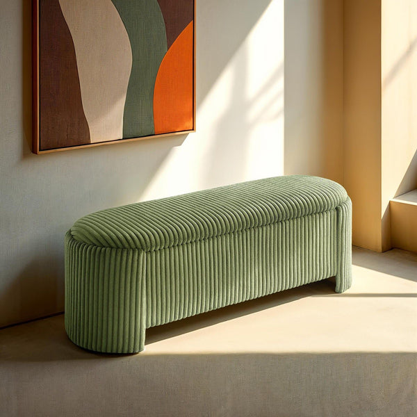 Grainne - Storage Bench, Green