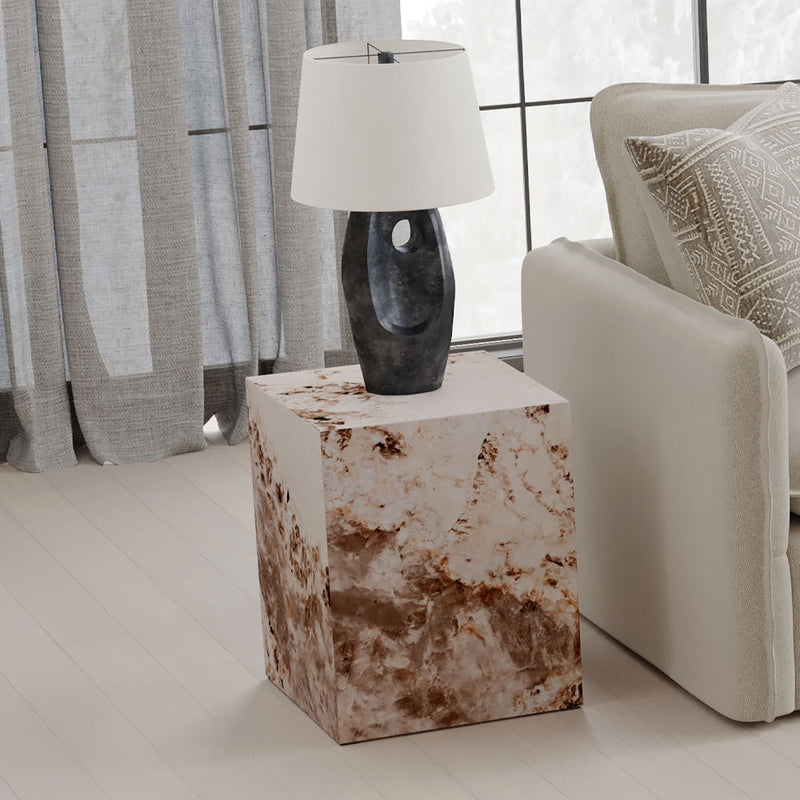 Fultan - End Table - Engineered Stone - R&R Furniture Gallery (Fountain Valley, CA)