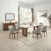 Harvey - Dining Table With Ceramic Top - Walnut - R&R Furniture Gallery (Fountain Valley, CA)