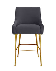 Beatrix - Pleated Velvet Stool - R&R Furniture Gallery (Fountain Valley, CA)