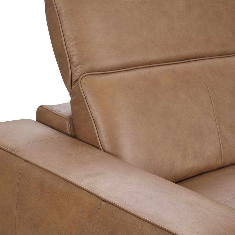 Kadon - Leather Power Recliner Sofa - Tan - R&R Furniture Gallery (Fountain Valley, CA)