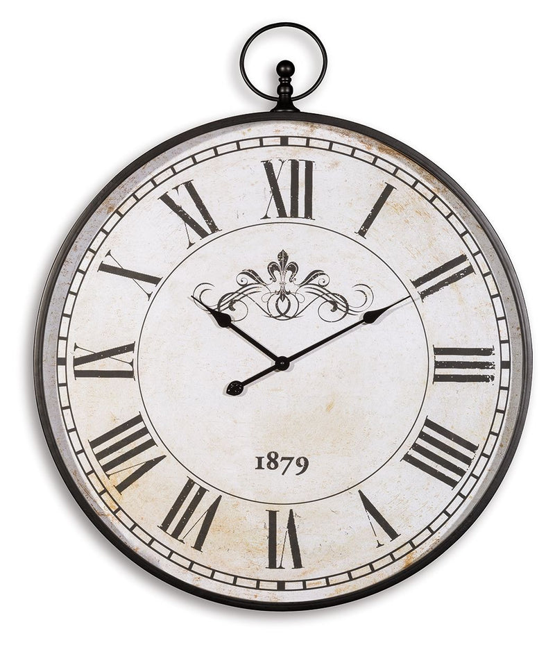 Augustina - Wall Clock - Antique Black - R&R Furniture Gallery (Fountain Valley, CA)