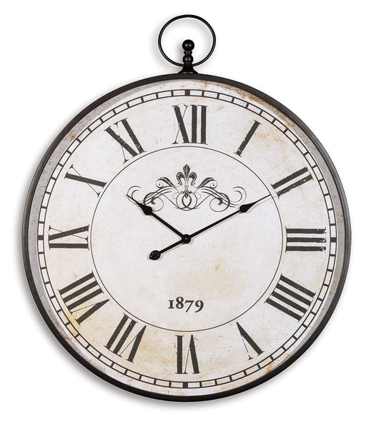 Augustina - Wall Clock - Antique Black - R&R Furniture Gallery (Fountain Valley, CA)