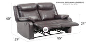 Glory Furniture Ward reclining loveseat for two with plush cushions and modern design, perfect for comfortable seating.