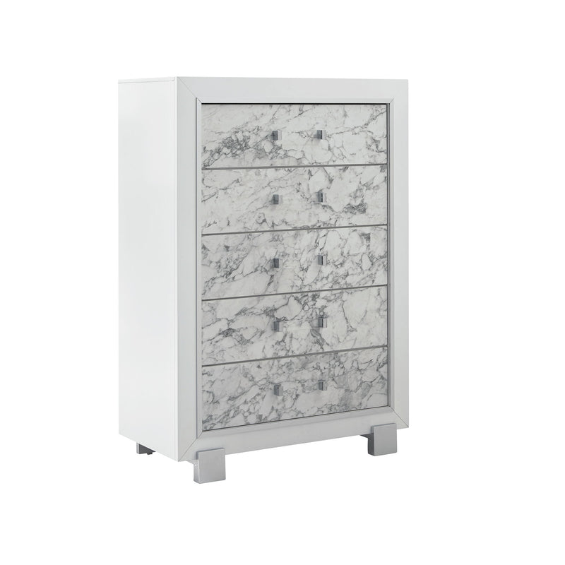 Skye - Marble Chest - White - R&R Furniture Gallery (Fountain Valley, CA)