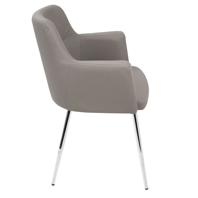 Set of two Lumi Source Andrew contemporary dining chairs with sleek modern design and cushioned seats.