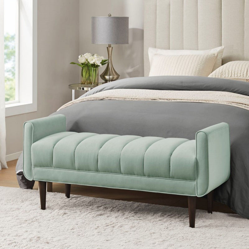 Linea - Upholstered Accent Bench - Seafoam - R&R Furniture Gallery (Fountain Valley, CA)