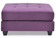 Contemporary upholstered ottoman by Glory Furniture featuring a chic, modern design with soft fabric and sturdy wooden legs.