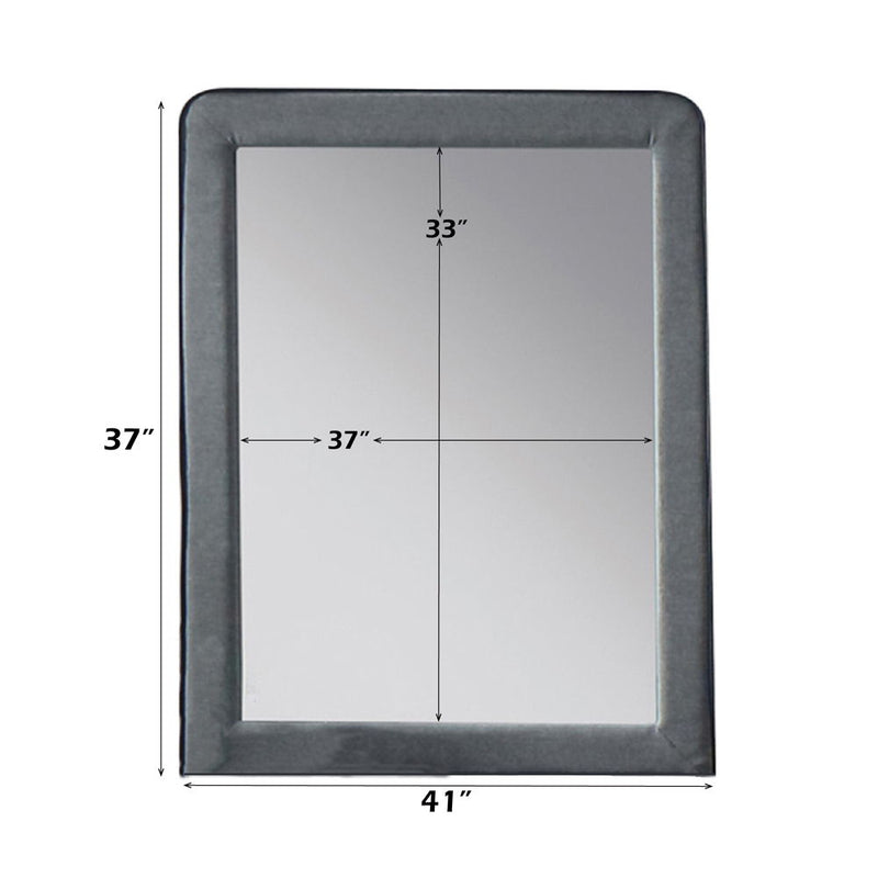 Valda - Mirror - Light Gray Fabric - R&R Furniture Gallery (Fountain Valley, CA)