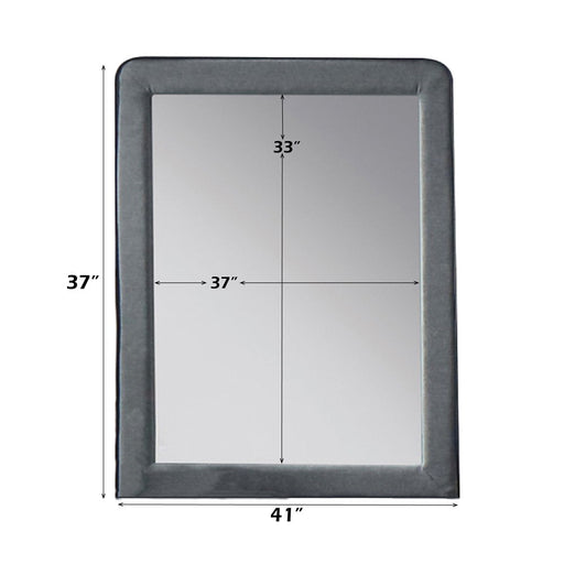 Valda - Mirror - Light Gray Fabric - R&R Furniture Gallery (Fountain Valley, CA)
