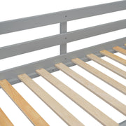 DreamHaus bunk bed with four drawers and three shelves, featuring sturdy wood construction and space-saving design for kids' rooms.