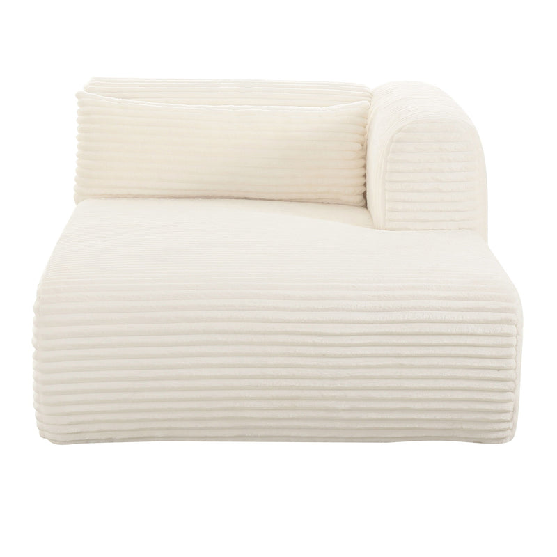 Tarra - Fluffy Oversized Corduroy Modular Chaise - R&R Furniture Gallery (Fountain Valley, CA)