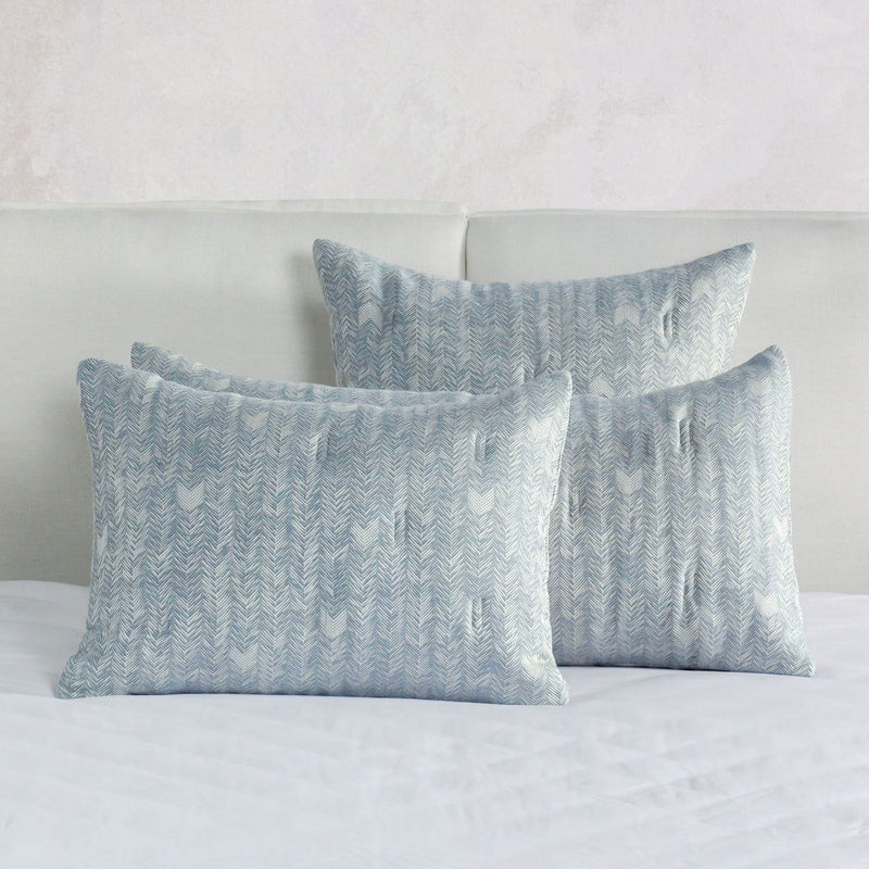 French Herringbone - Comforter Euro Sham - Storm - R&R Furniture Gallery (Fountain Valley, CA)