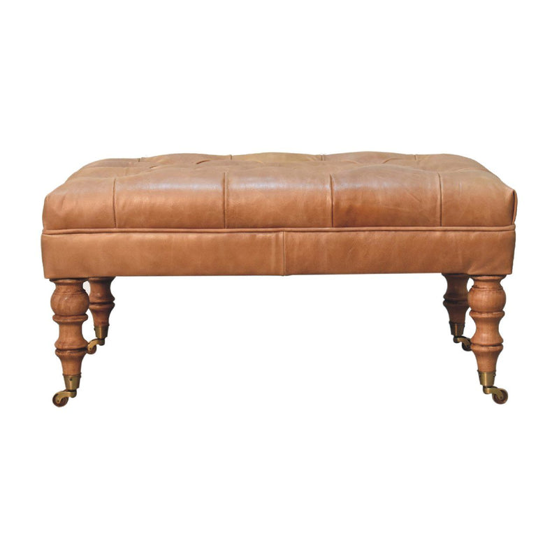 Buffalo - Ottoman With Castor Legs - R&R Furniture Gallery (Fountain Valley, CA)