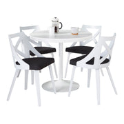 Lumi Source Dakota Charlotte 5-piece contemporary dining set with a table and four matching chairs in modern design
