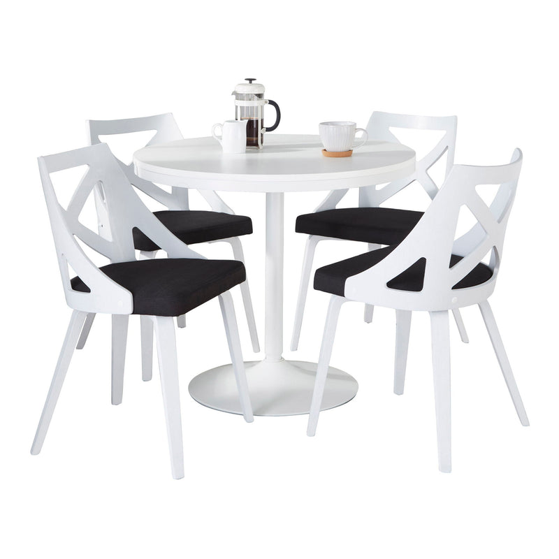 Lumi Source Dakota Charlotte 5-piece contemporary dining set with a table and four matching chairs in modern design