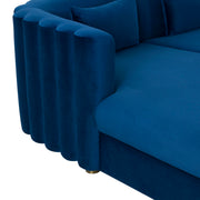 Callie - Velvet Sectional - LAF - R&R Furniture Gallery (Fountain Valley, CA)