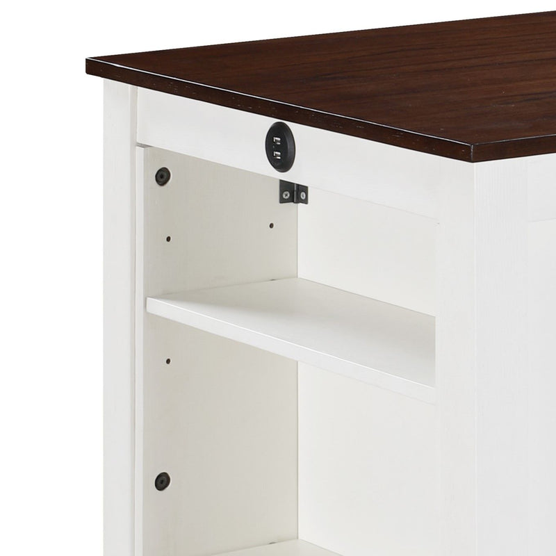 Graham - Small Space Counter Height Dining Table With USB Charging Ports And Shelves - R&R Furniture Gallery (Fountain Valley, CA)