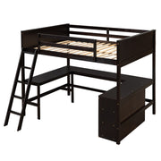 Loft Bed With Shelves With Desk - R&R Furniture Gallery (Fountain Valley, CA)