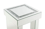 Noralie - 16" End Table With Faux Diamonds - Mirrored - R&R Furniture Gallery (Fountain Valley, CA)